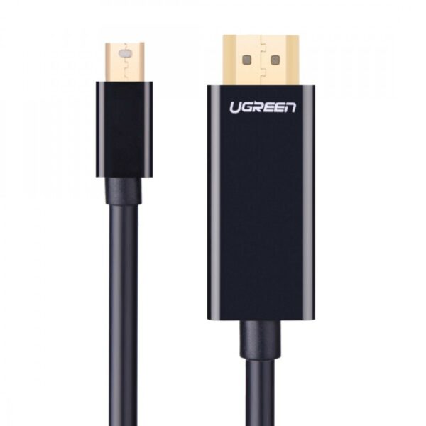 ugreen 10455 mini dp male to hdmi cable 4k 3m (black)