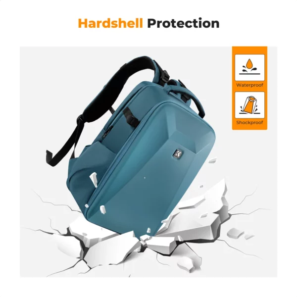 k&f concept nature wander 10 hard shell camera backpack (blue)