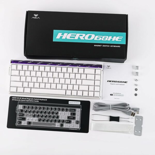 aula x epomaker hero 68 he wired gaming keyboard white