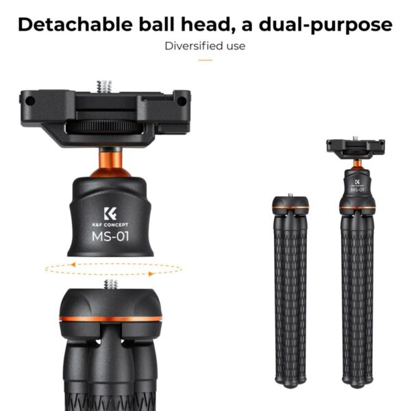 k&f concept camera mini flexible tripod