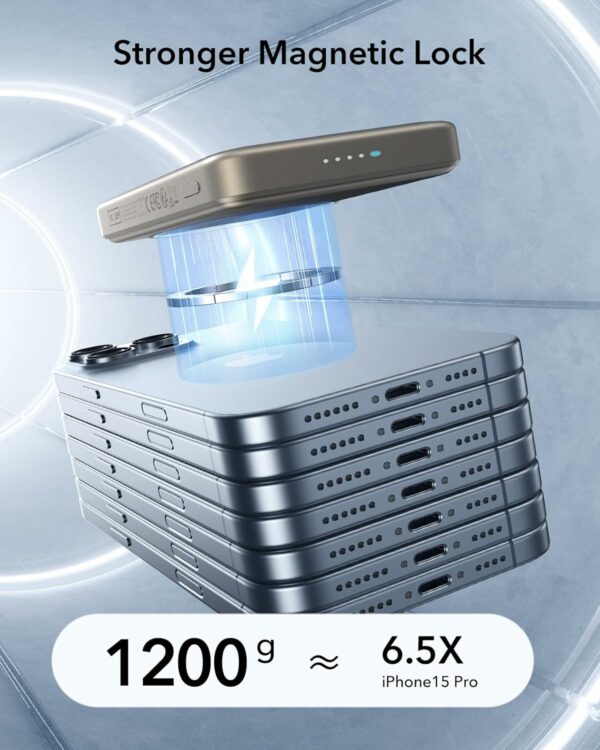 esr qi2 magslim power bank 10,000mah with kickstand – titanium