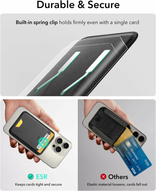 esr magnetic wallet boost (halolock) – midnight black