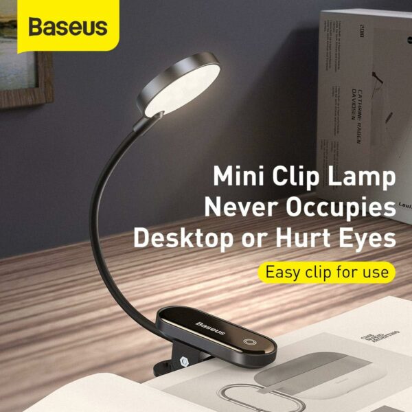 baseus comfort reading mini clip lamp
