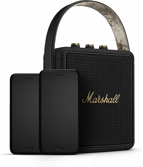 marshall stockwell ii portable bluetooth speaker – black & brass