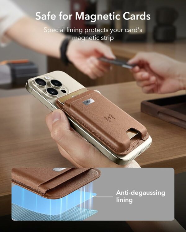 esr magnetic wallet boost (halolock) – caramel brown