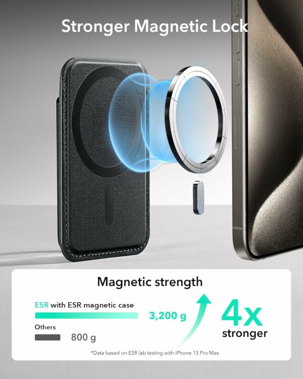 esr magnetic wallet boost (halolock) – midnight black