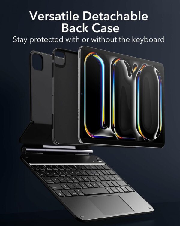 esr rebound magnetic keyboard case 360 – ipad pro 11 (2024), us layout, black