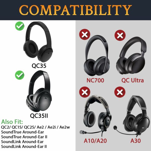solowit bose (qc35) replacement earpads cushions
