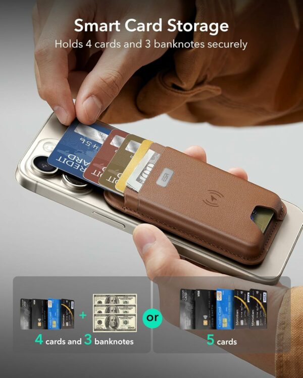 esr magnetic wallet boost (halolock) – caramel brown