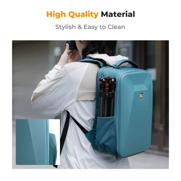 k&f concept nature wander 10 hard shell camera backpack (blue)