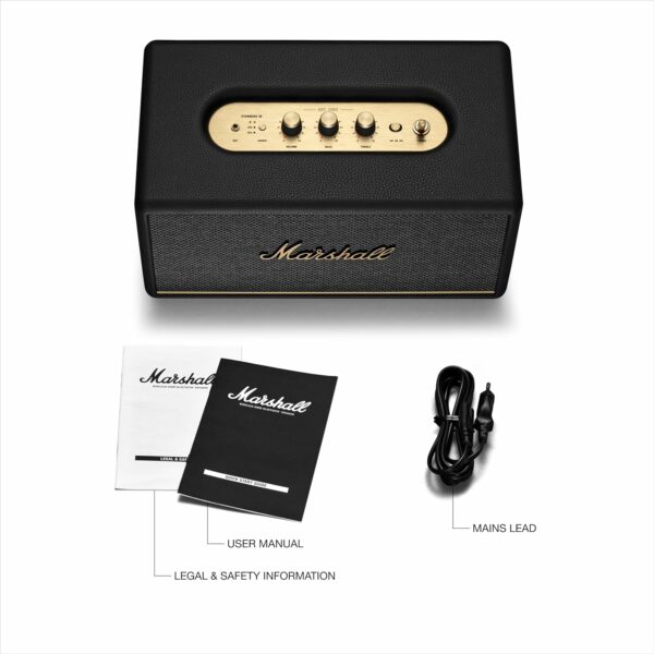 marshall stanmore iii wireless home speaker (black / cream / brown)