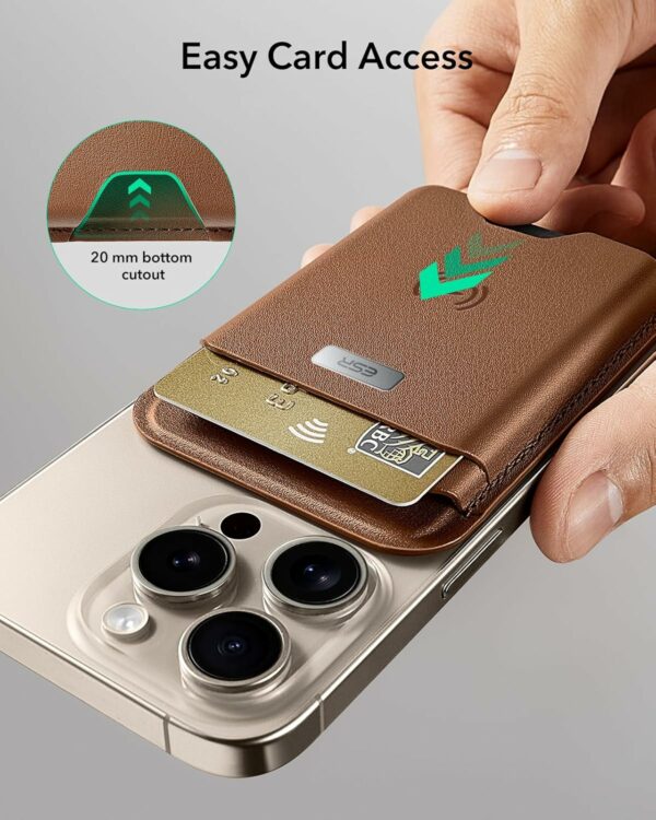 esr magnetic wallet boost (halolock) – caramel brown