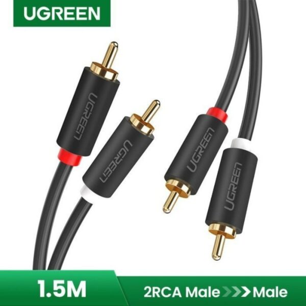 ugreen 10517 2rca male to 2rca male cable 1.5m (black)