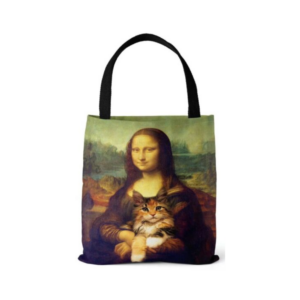 vintage mona lisa tote bag