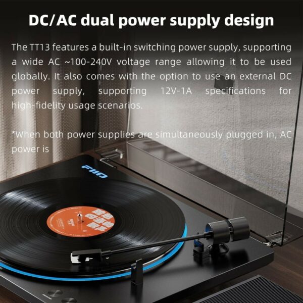 fiio tt13 fully automatic turntable bluetooth (silver)