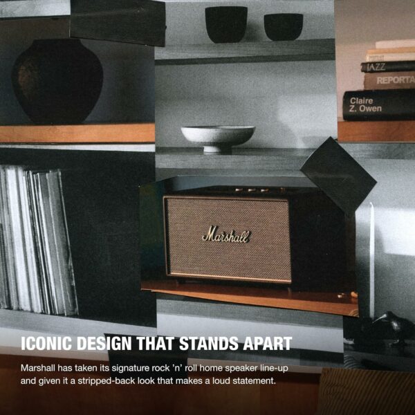 marshall stanmore iii wireless home speaker (black / cream / brown)