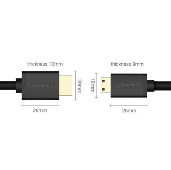 ugreen 11167 mini hdmi to hdmi cable 1.5m (black)