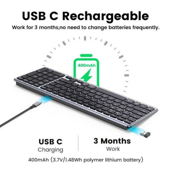 ugreen 15258 wireless ultra slim keyboard