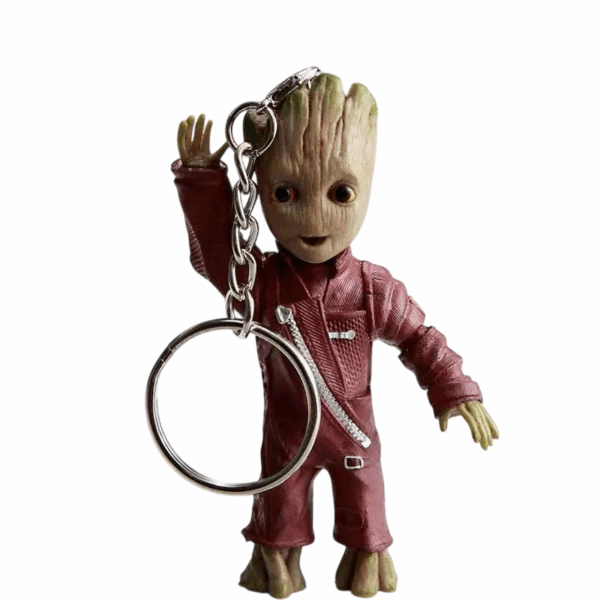 baby groot keyring collection – classic, smiling, sitting, angry & mini poses