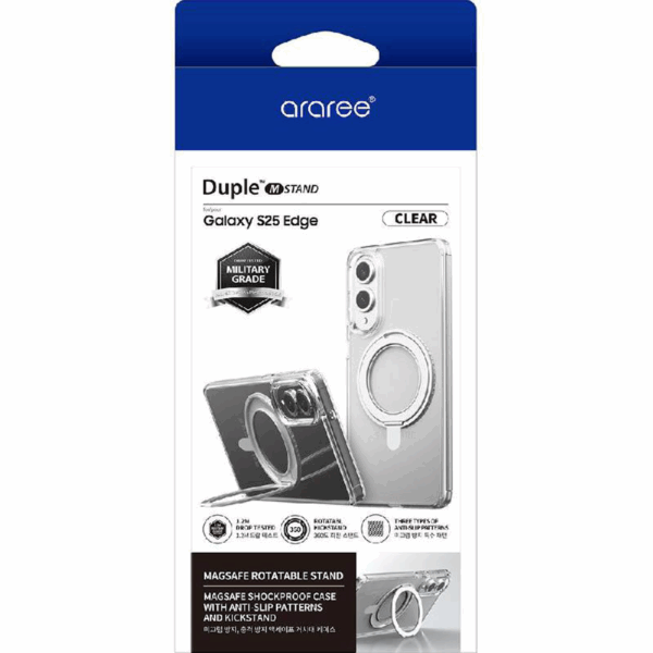 araree samsung galaxy s25 edge duple m stand back cover with magsafe