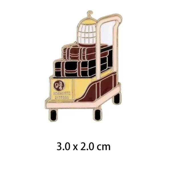 harry potter suitcase trolley enamel pin