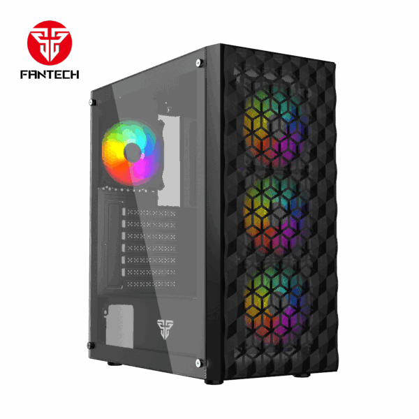 fantech aero 2 cg83 mid tower gaming case — black