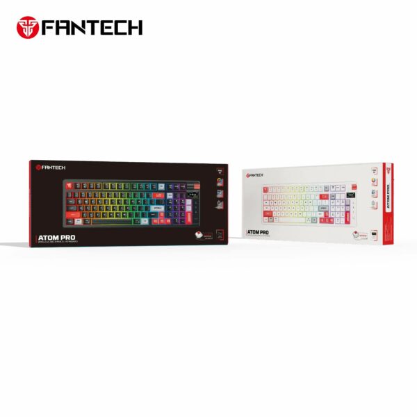 fantech mk918 atom pro97 tri mode mechanical gaming keyboard – black (blue switch)