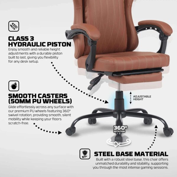 fantech gc193 gaming chair — black