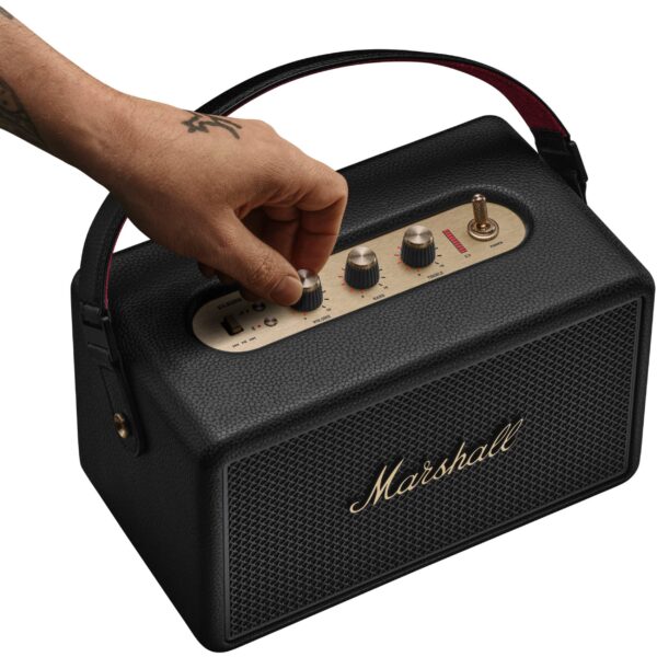 marshall kilburn iii portable bluetooth speaker (black & brass)