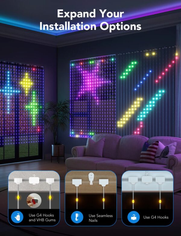 govee smart rgbic curtain lights (model h70b1)