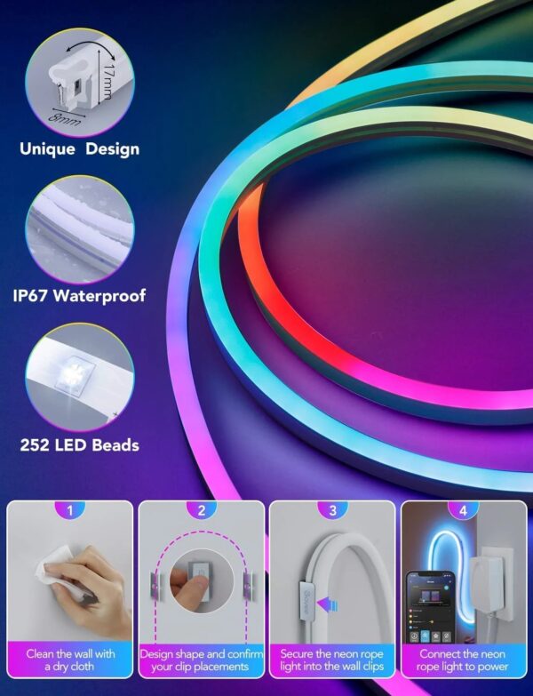 govee neon led strip light 5m (h61a2)