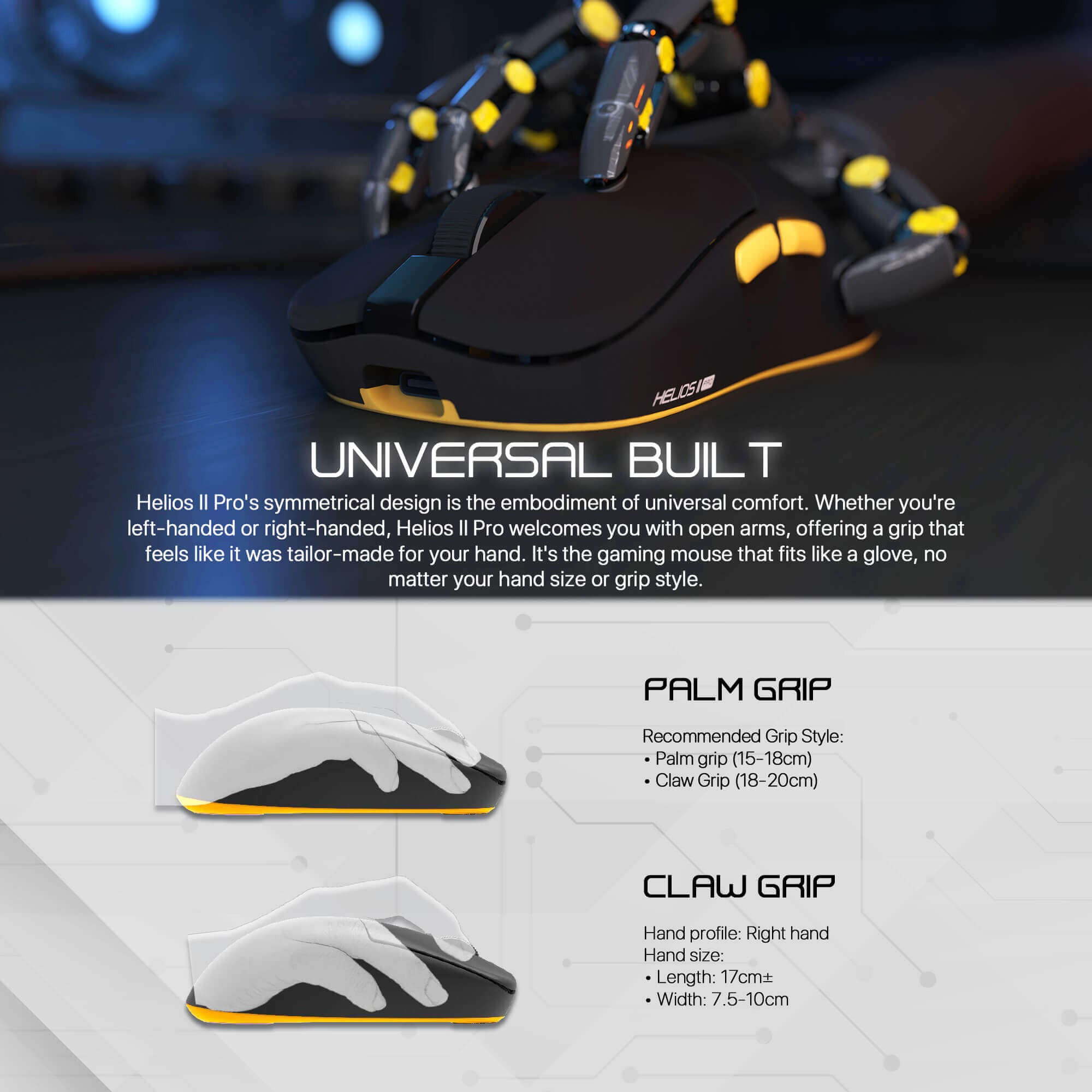 fantech helios ii pro (xd3v3) wireless gaming mouse – grey