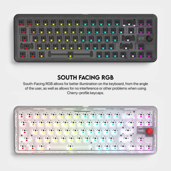 fantech maxfit70 vibe mk911 wireless mechanical keyboard – epic greyscale white (yellow switch)