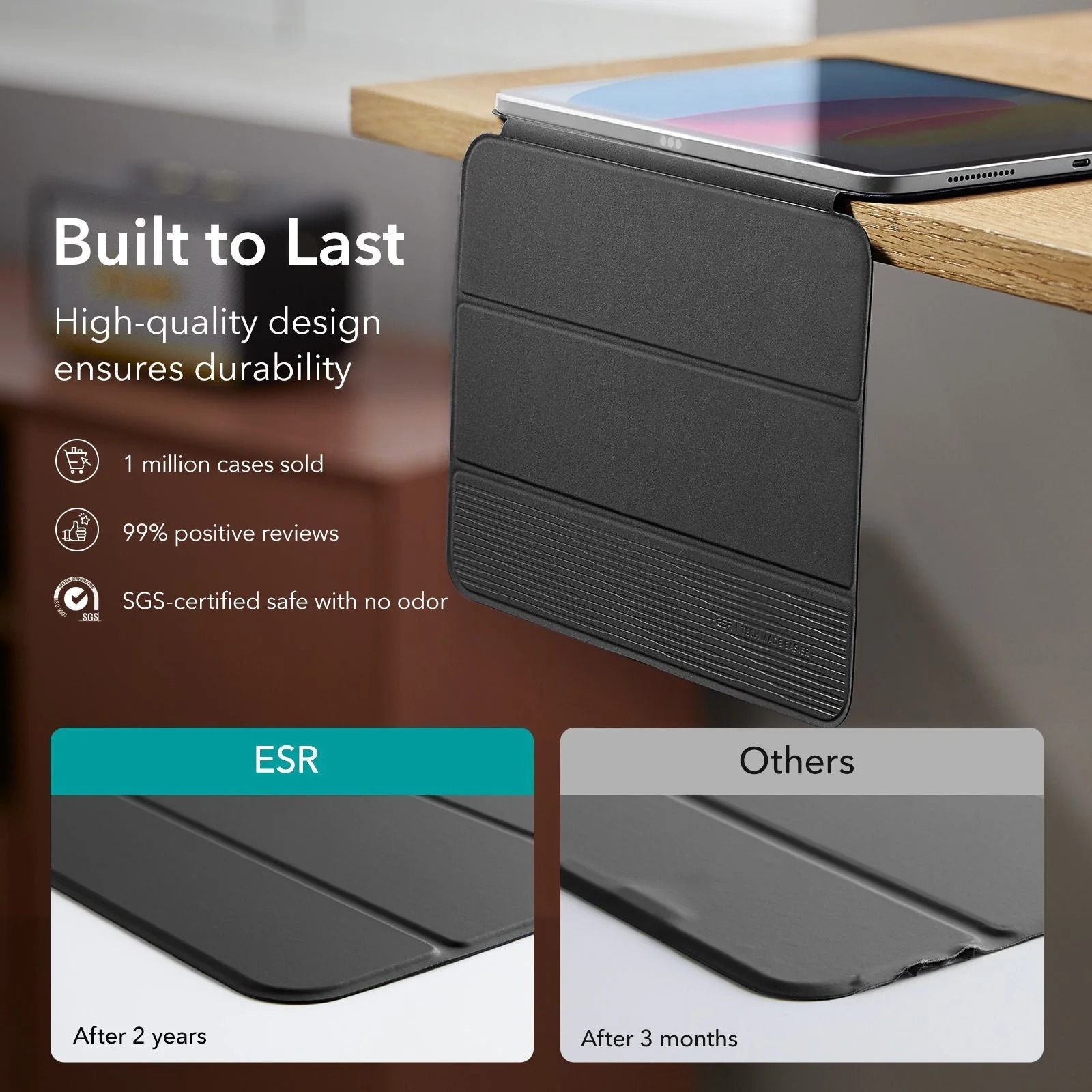 esr rebound magnetic case for ipad 10/11 (a16) – black