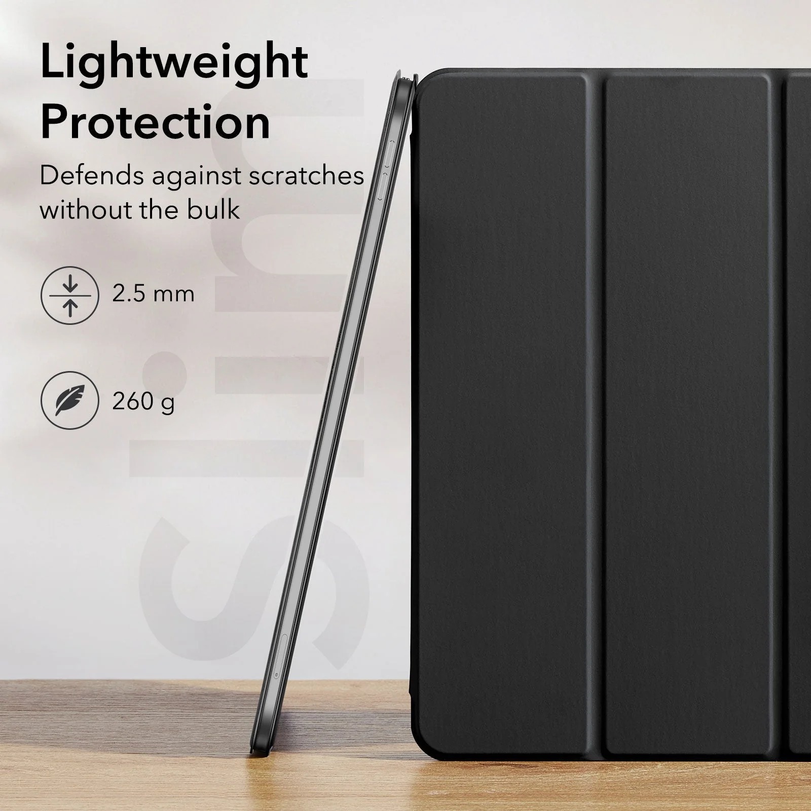 esr rebound magnetic case for ipad 10/11 (a16) – black