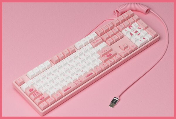 akko coiled cable (pink)