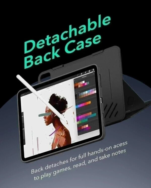 esr shift magnetic case for ipad air 11″ (2025/2024) & air 10.9″ (5th/4th gen) – black