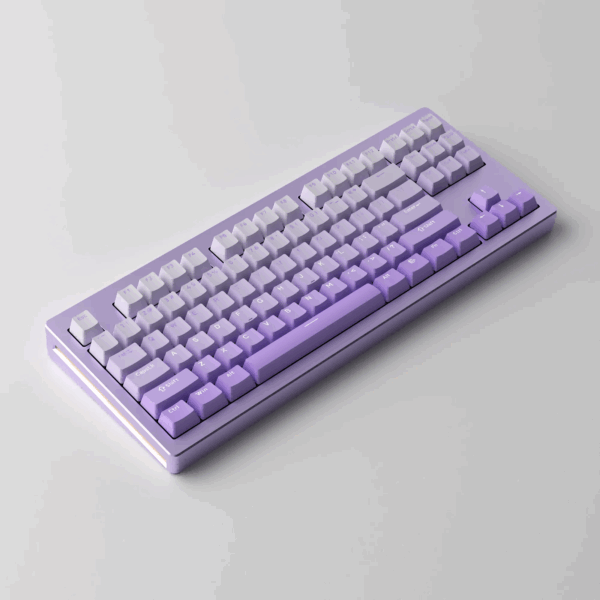 monsgeek m3w purple cream yellow pro mechanical keyboard