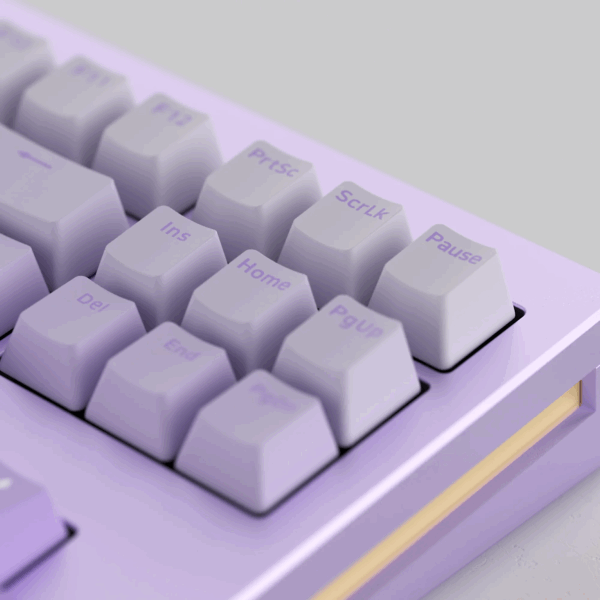 monsgeek m3w purple cream yellow pro mechanical keyboard