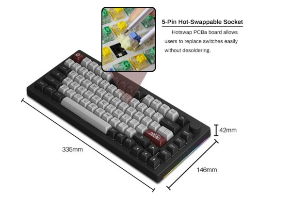 akko 5075b plus s dracula castle – v3 pro cream blue switch