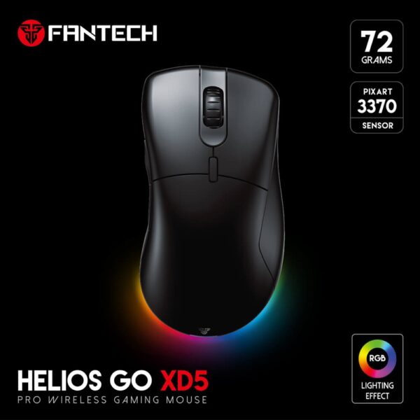 fantech helios go (xd5) wireless gaming mouse – black