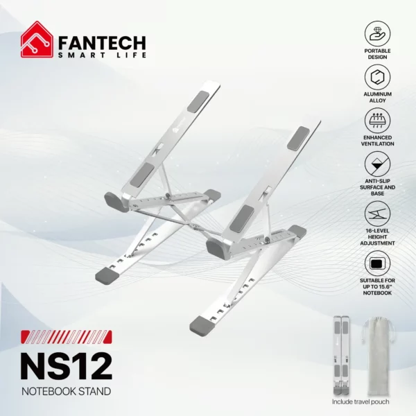 fantech ns12 notebook stand — silver