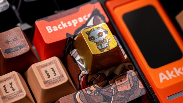 akko 8th anniversary titanium artisan keycap (cherry profile, 1 pc)