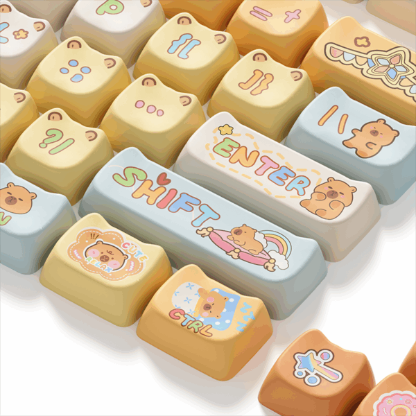 akko capybara full keycap set