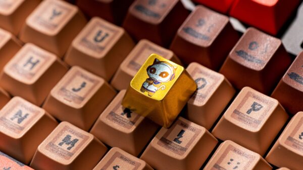 akko 8th anniversary titanium artisan keycap (cherry profile, 1 pc)