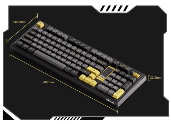 akko 5098b black & gold (v3 piano pro) mechanical keyboard