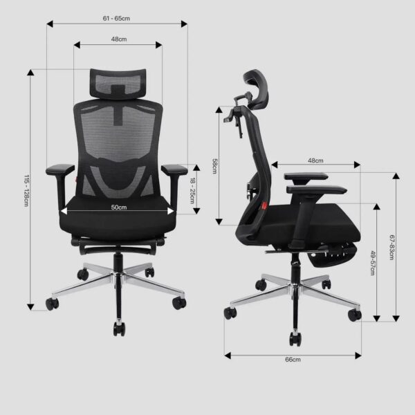 fantech oca259s office chair — black