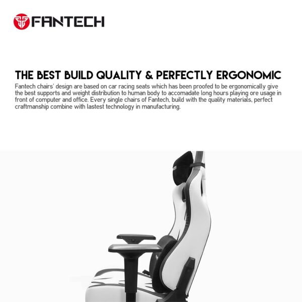 fantech alpha gc283 gaming chair – white