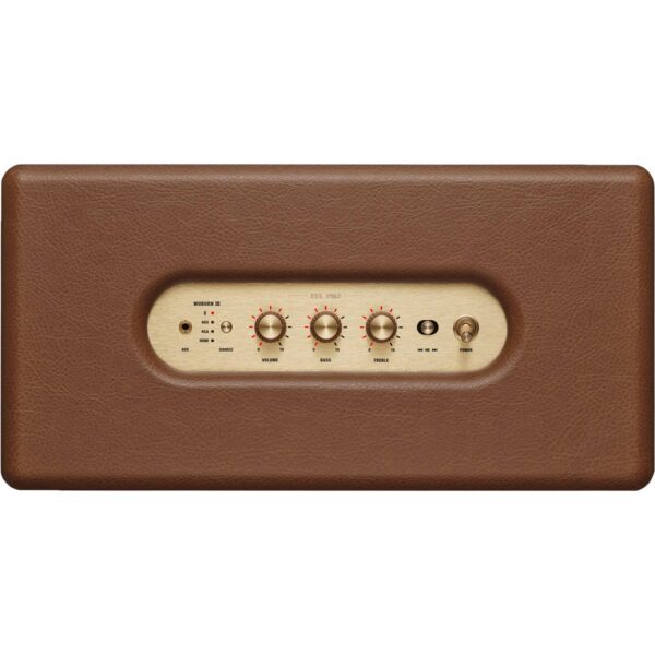 marshall woburn iii home bluetooth speaker (brown)
