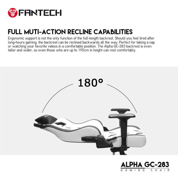 fantech alpha gc283 gaming chair – white